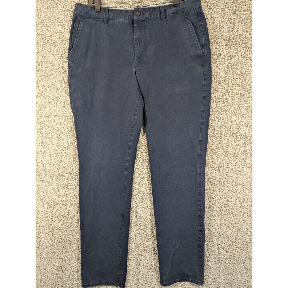 Bonobos Pants Mens 36x33 (Tag 36x36) Blue Tailored Slim Fit Chinos Preppy Casual